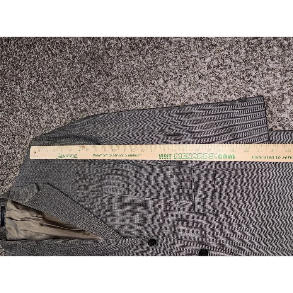 Vintage Lauren Ralph Lauren Blazer Wool‎ Suit Jacket  Herringbone Gray 42R Mens